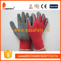 Guantes de látex de nylon rojo gris (DNL113)